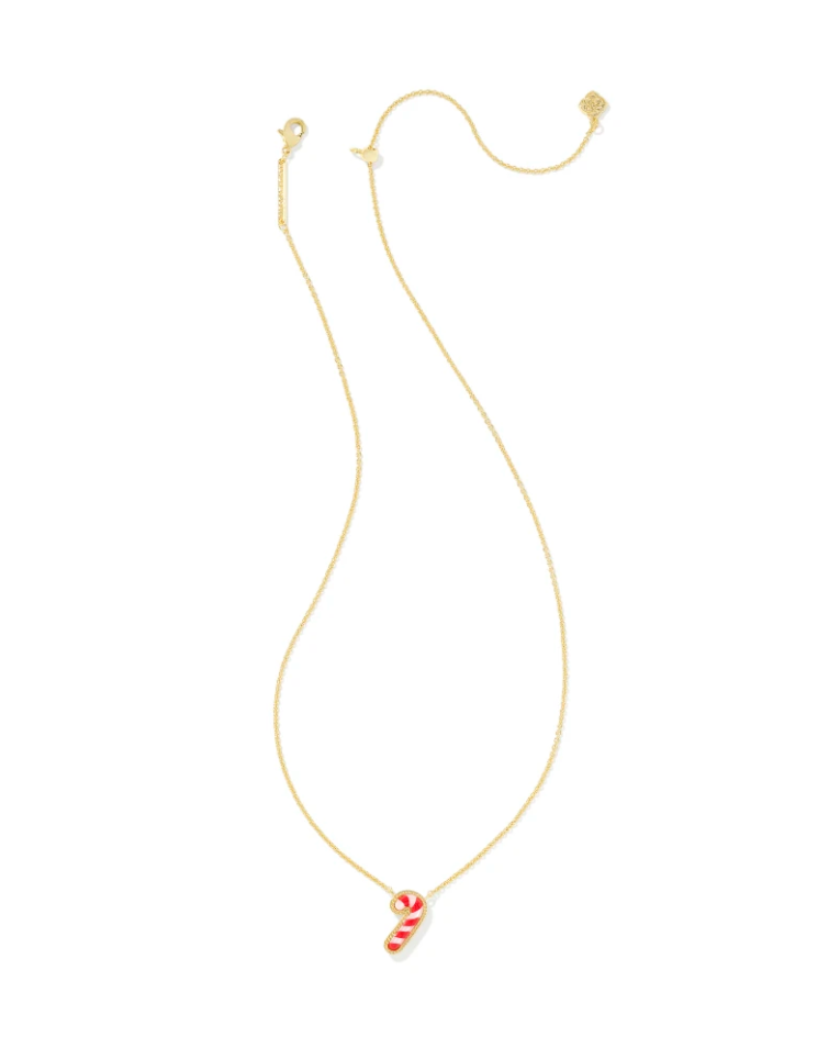 Kendra Scott Candy Cane Gold Short Pendant Necklace - Ivory Mother of Pearl