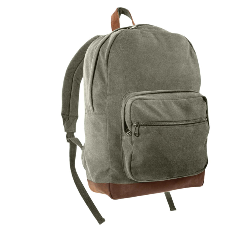 Rothco Vintage Canvas Teardrop Backpack with Leather Accents