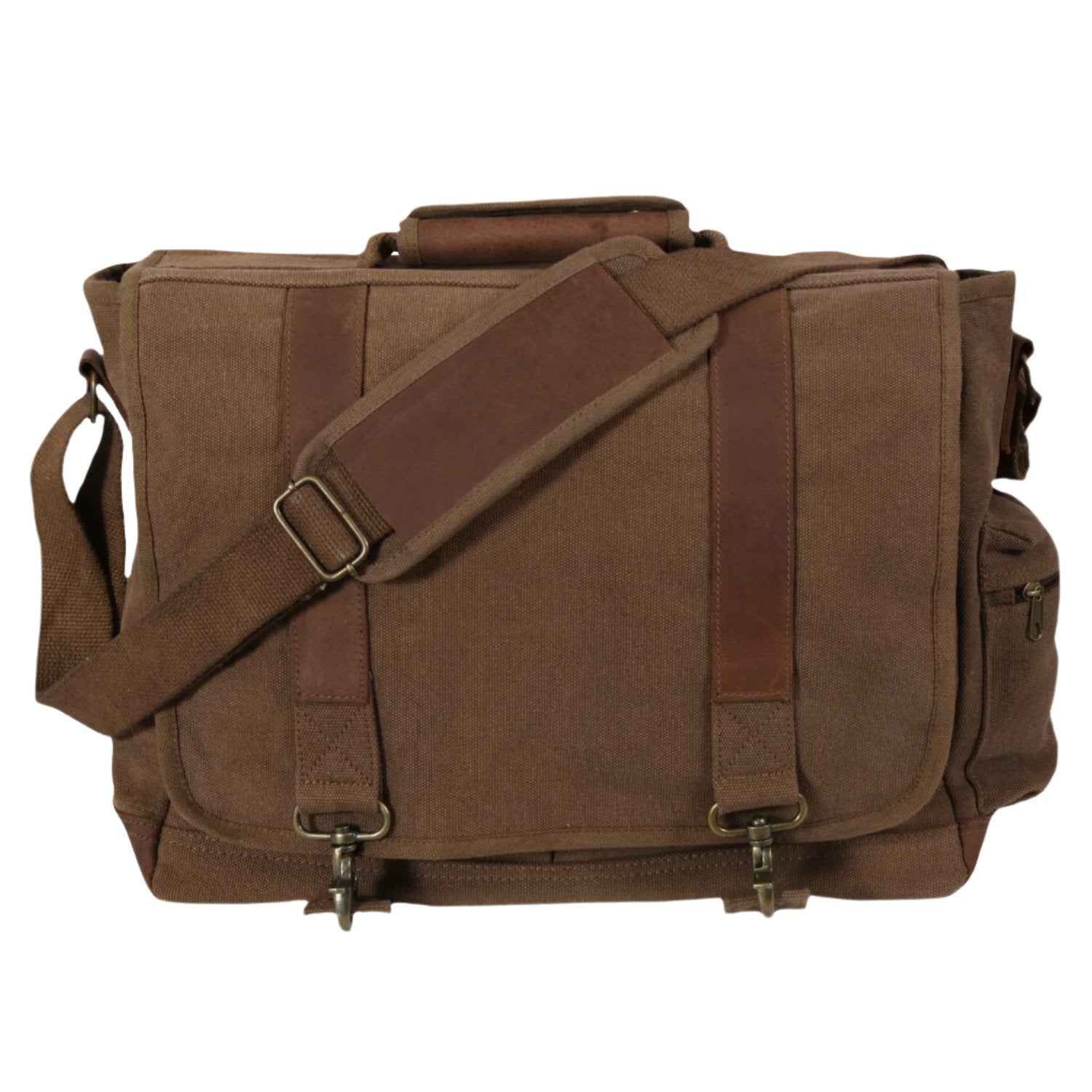 Rothco Vintage Canvas Pathfinder Laptop Bag with Leather Accents