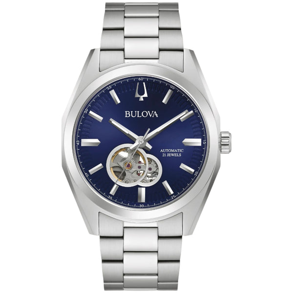 Bulova Mens Surveyor Watch - Silver-Tone Stainless Steel Bracelet