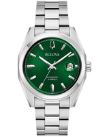 Bulova Mens Surveyor Automatic Green Dial Stainless Steel Watch