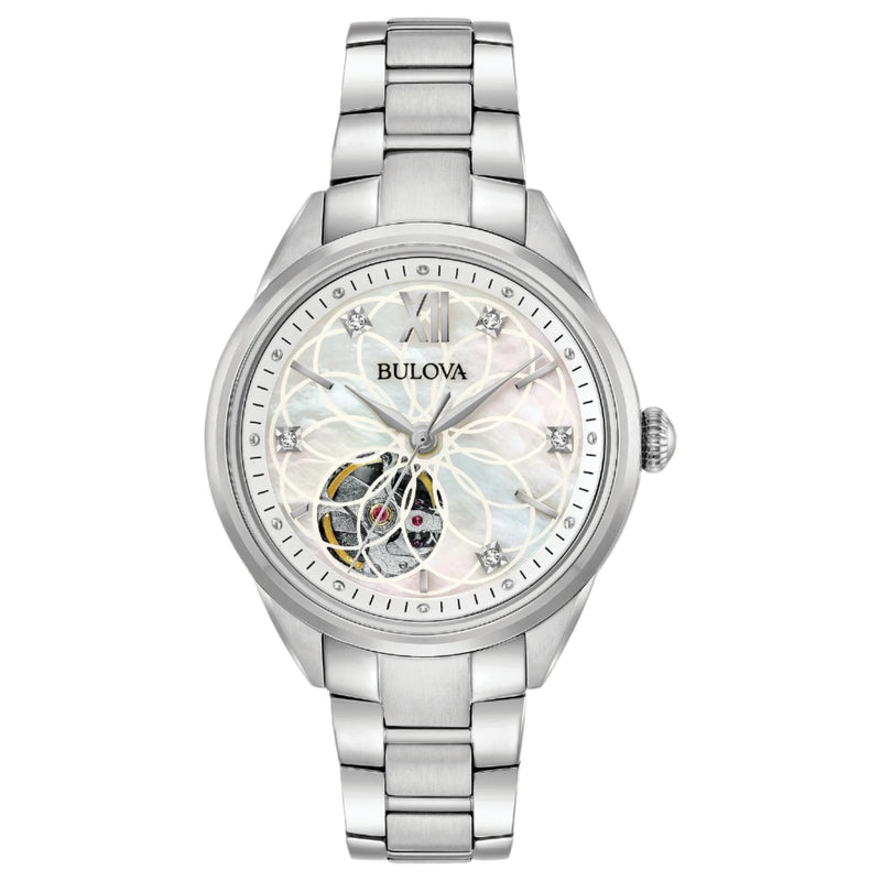 Bulova Womens Sutton Watch - Silver-Tone Stainless Steel Bracelet