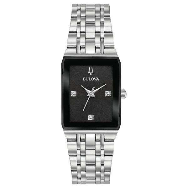 Bulova Womens Quadra Watch - Silver-Tone Stainless Steel Bracelet