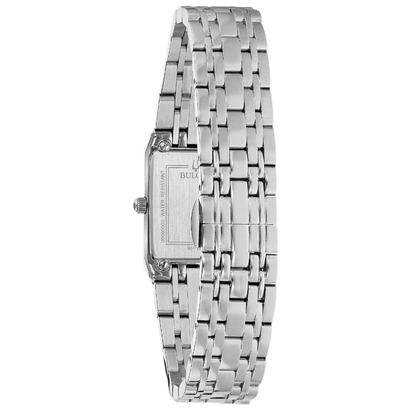 Bulova Womens Quadra Watch - Silver-Tone Stainless Steel Bracelet