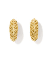 Kendra Scott Tiger Striped Mikki Gold Huggie Earrings