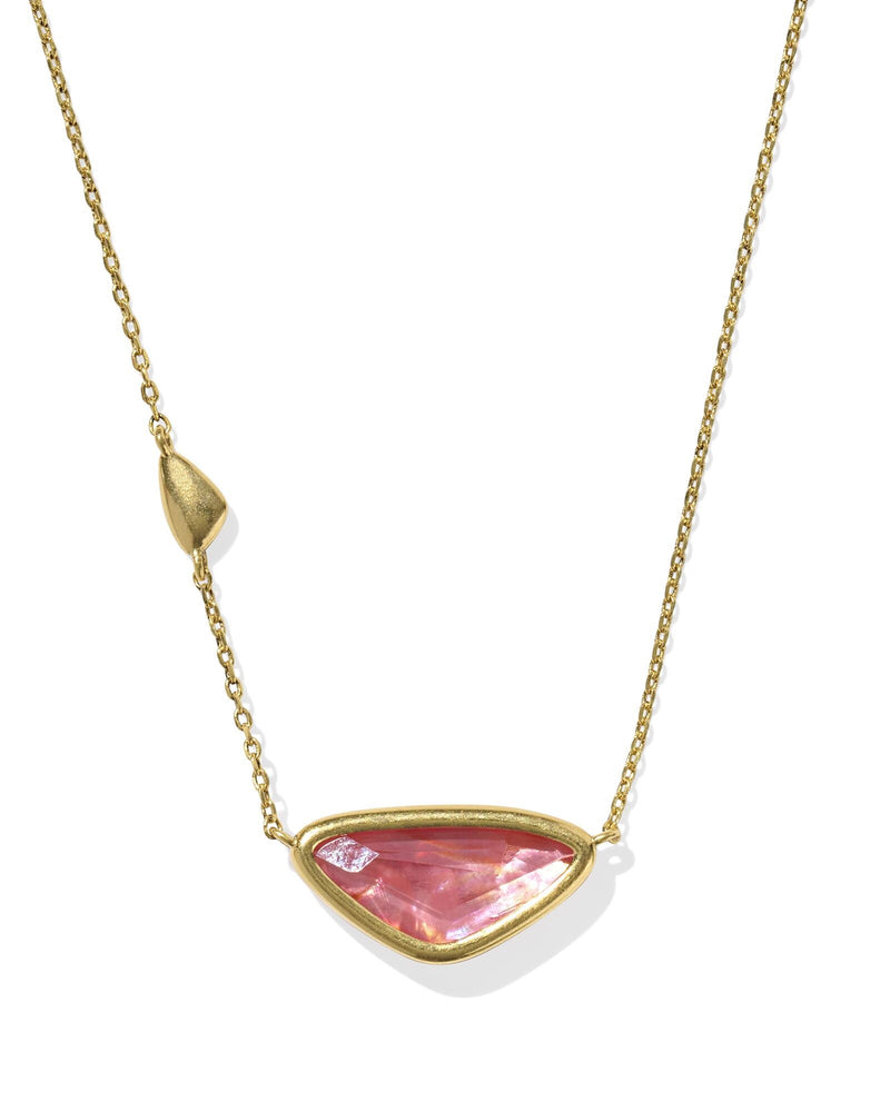 Kendra Scott Margot Short Pendant Necklace - Pink Coral