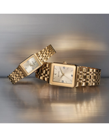 Bulova Mens Modern Quadra Watch - Gold-Tone Stainless Steel Bracelet