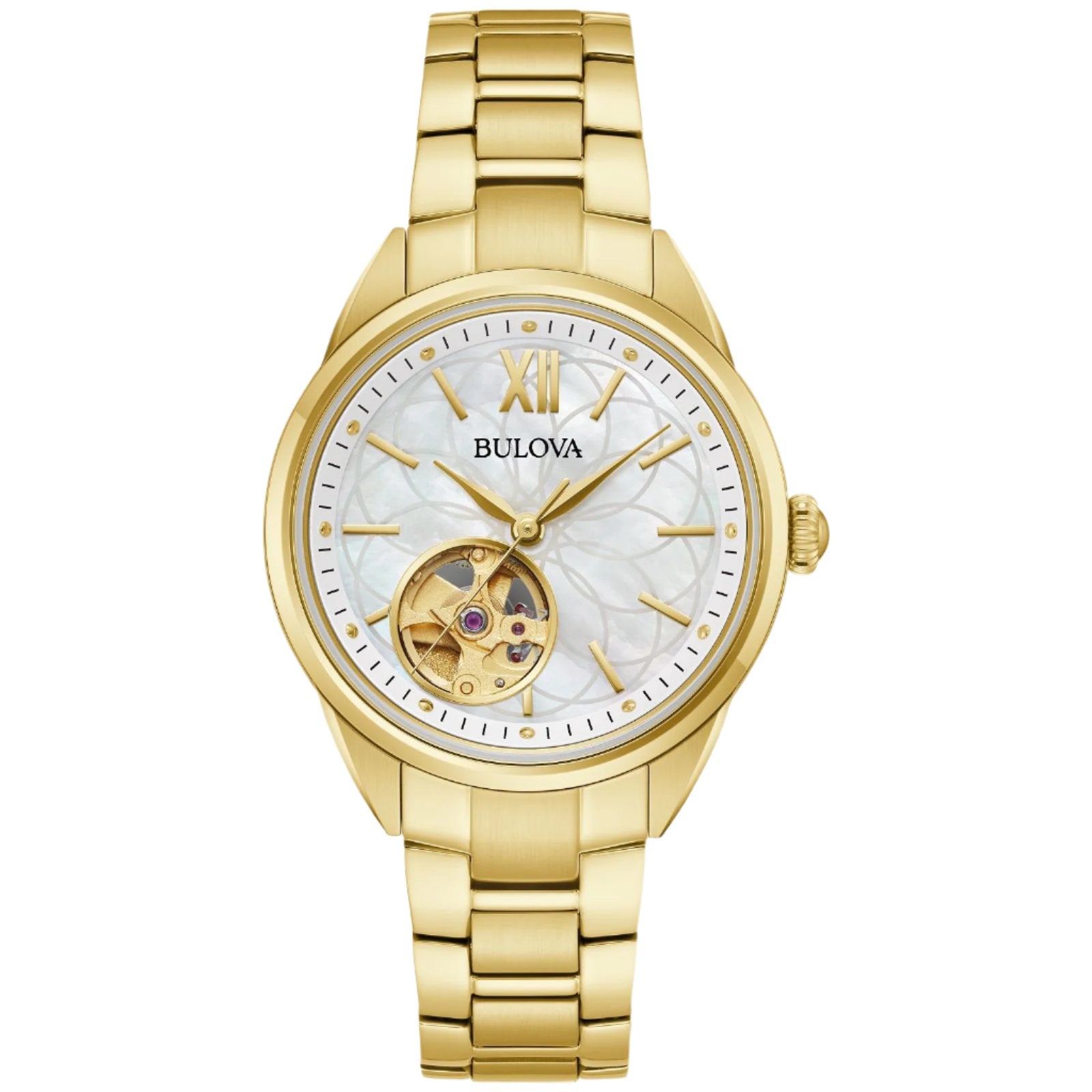 Bulova Womens Sutton Watch - Gold-Tone Stainless Steel Bracelet