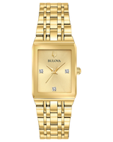 Bulova Womens Quadra Modern Watch - Gold-Tone Stainless Steel Bracelet
