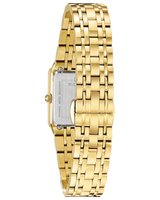Bulova Womens Quadra Modern Watch - Gold-Tone Stainless Steel Bracelet