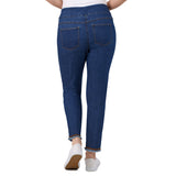 Ruby Rd. Womens Pull On Embroidered Stretch Denim Pant