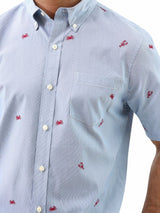 Chaps Mens Easy Care Poplin Short Sleeve Button Down Shirt