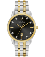 Bulova Mens Sutton Classic Watch - Two-Tone Stainless Steel Bracelet