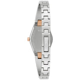 Bulova Womens Modern Gemini Black Dial Watch - Two-Tone Stainless Steel Bracelet