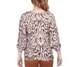 Ruby Rd. Womens Split Neck Pull On Top