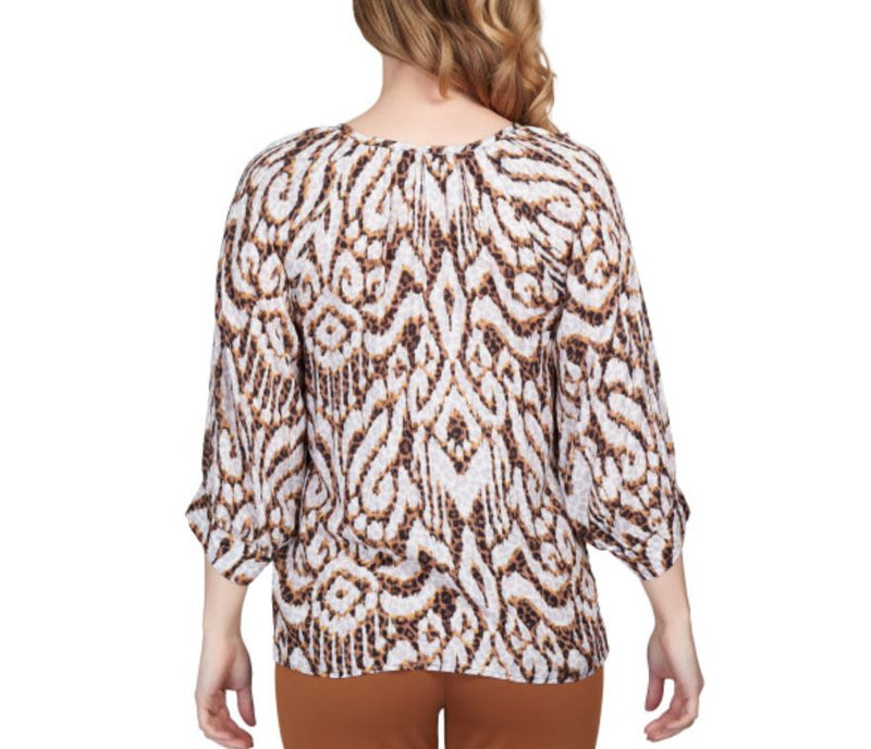 Ruby Rd. Womens Split Neck Pull On Top