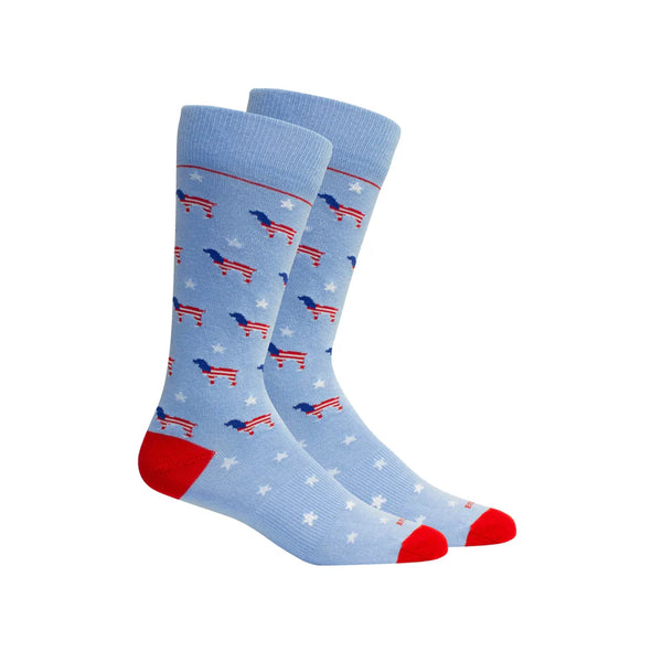 Brown Dog Mens Red, White, & Beau Crew Socks