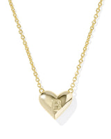 Kendra Scott Heart Letter B Gold Ivory Mother of Pearl Short Pendant Necklace