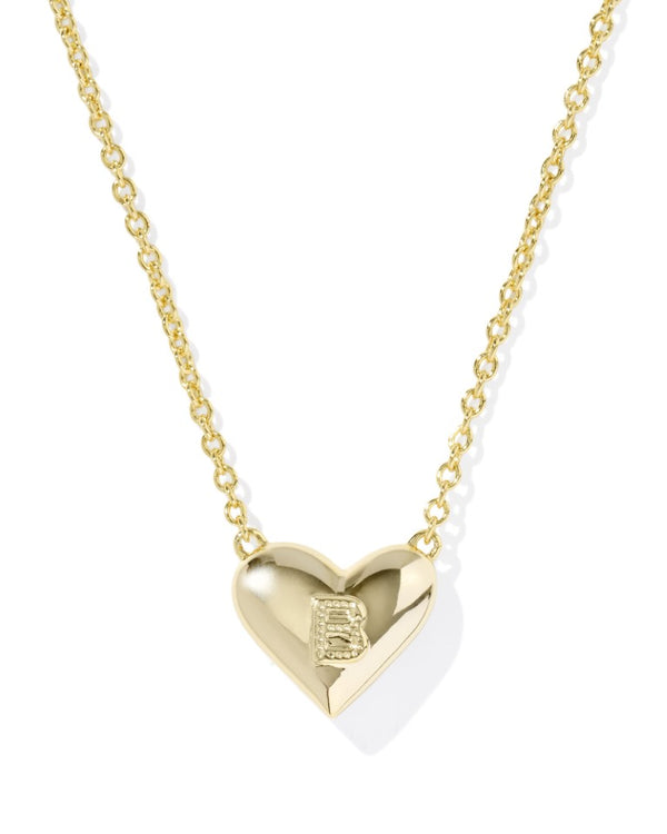 Kendra Scott Heart Letter B Gold Ivory Mother of Pearl Short Pendant Necklace