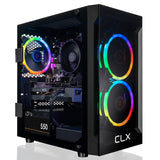 CLX SET Gaming Desktop - AMD Ryzen 7 5700X 3.4GHz 8-Core Processor, 16GB DDR4 Memory, GeForce RTX 3050 8GB GDDR6 Graphics, 500GB M.2 NVMe SSD, 2TB HDD, WiFi, Black CLX Edition Karnak MicroATX Tower RGB Fans, Windows 11 Home 64-bit