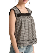 Lucky Brand Womens Lace Trim Tank Top