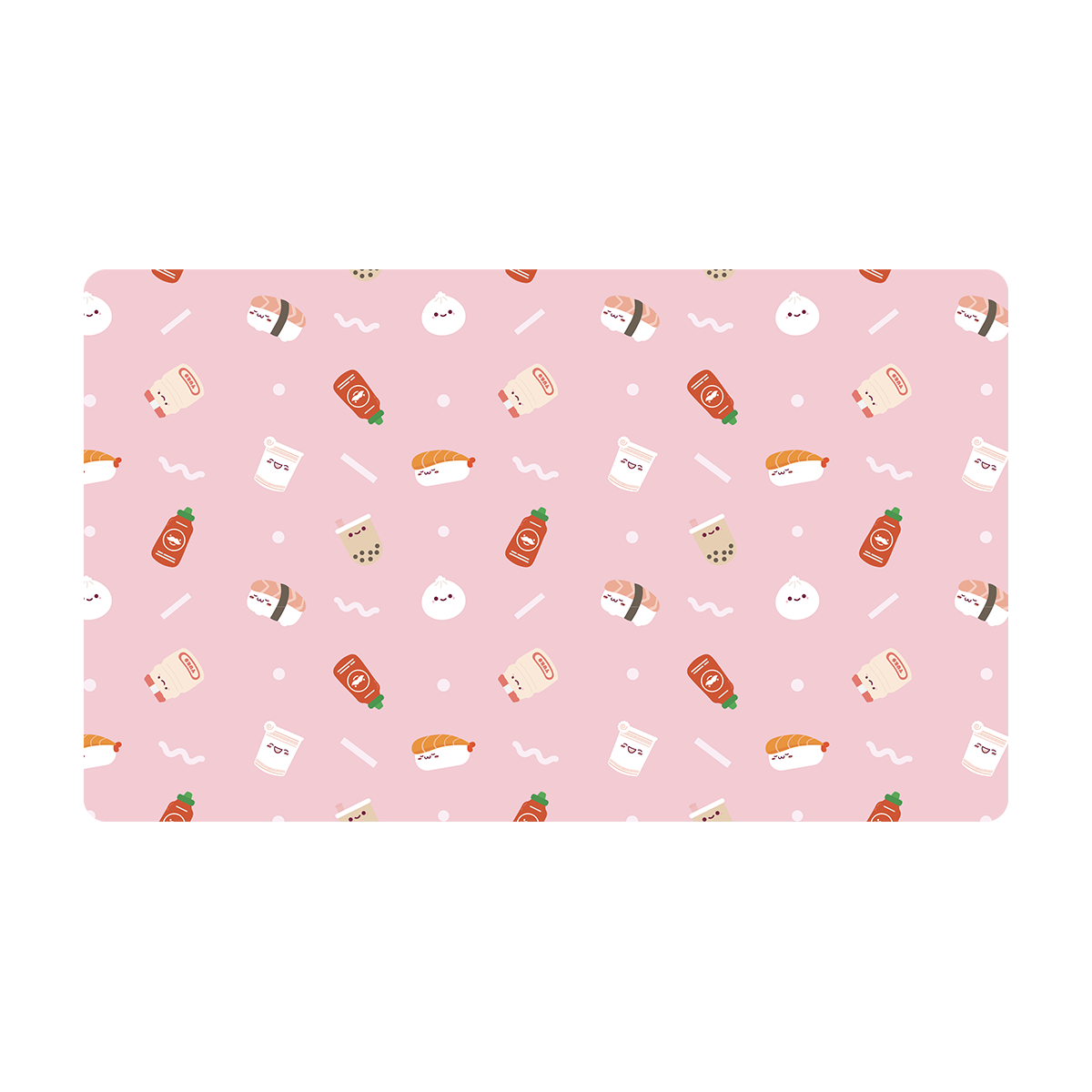 Denik Kawaii Food Pattern Deskpad
