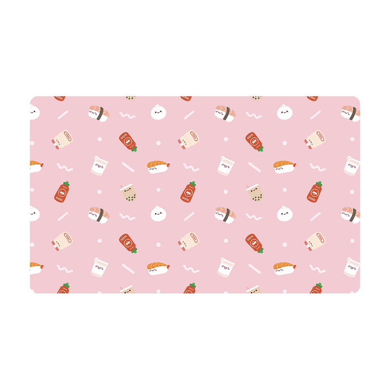 Denik Kawaii Food Pattern Deskpad