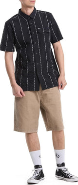 Volcom Mens Woven Whitworth Short Sleeve T-Shirt