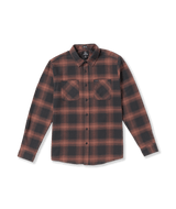 Volcom Mens Netastone Plaid Flannel Long Sleeve Shirt