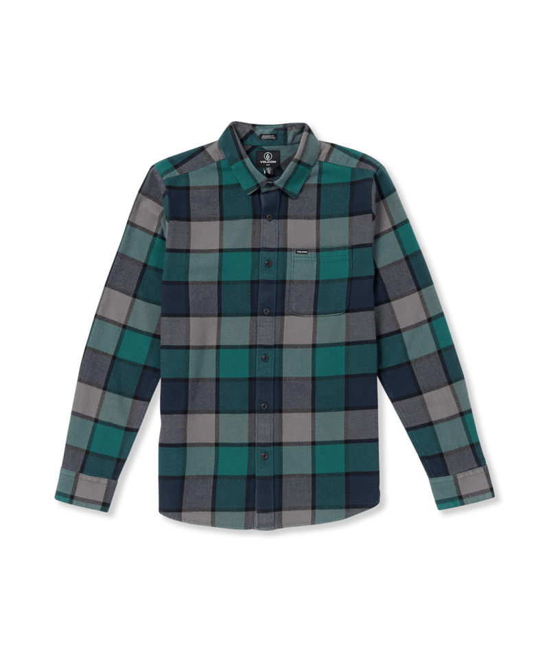 Volcom Mens Caden Flannel Plaid Long Sleeve Shirt