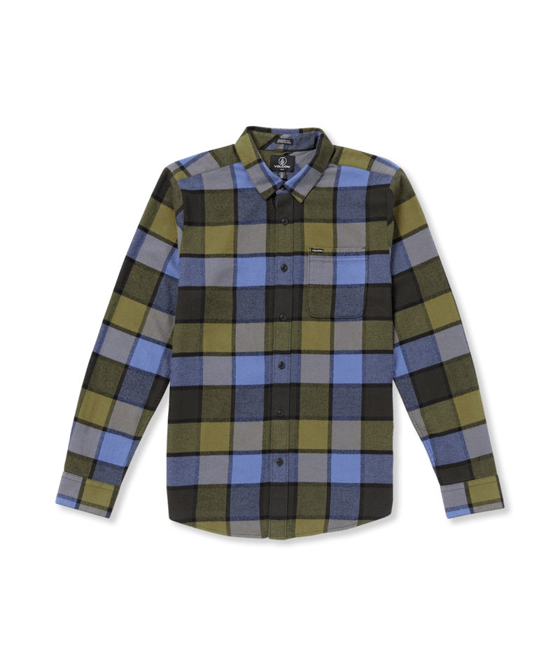 Volcom Mens Caden Flannel Plaid Long Sleeve Shirt