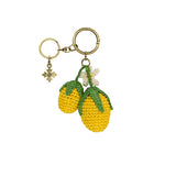 Patricia Nash Raffia Lemon Bag Charm