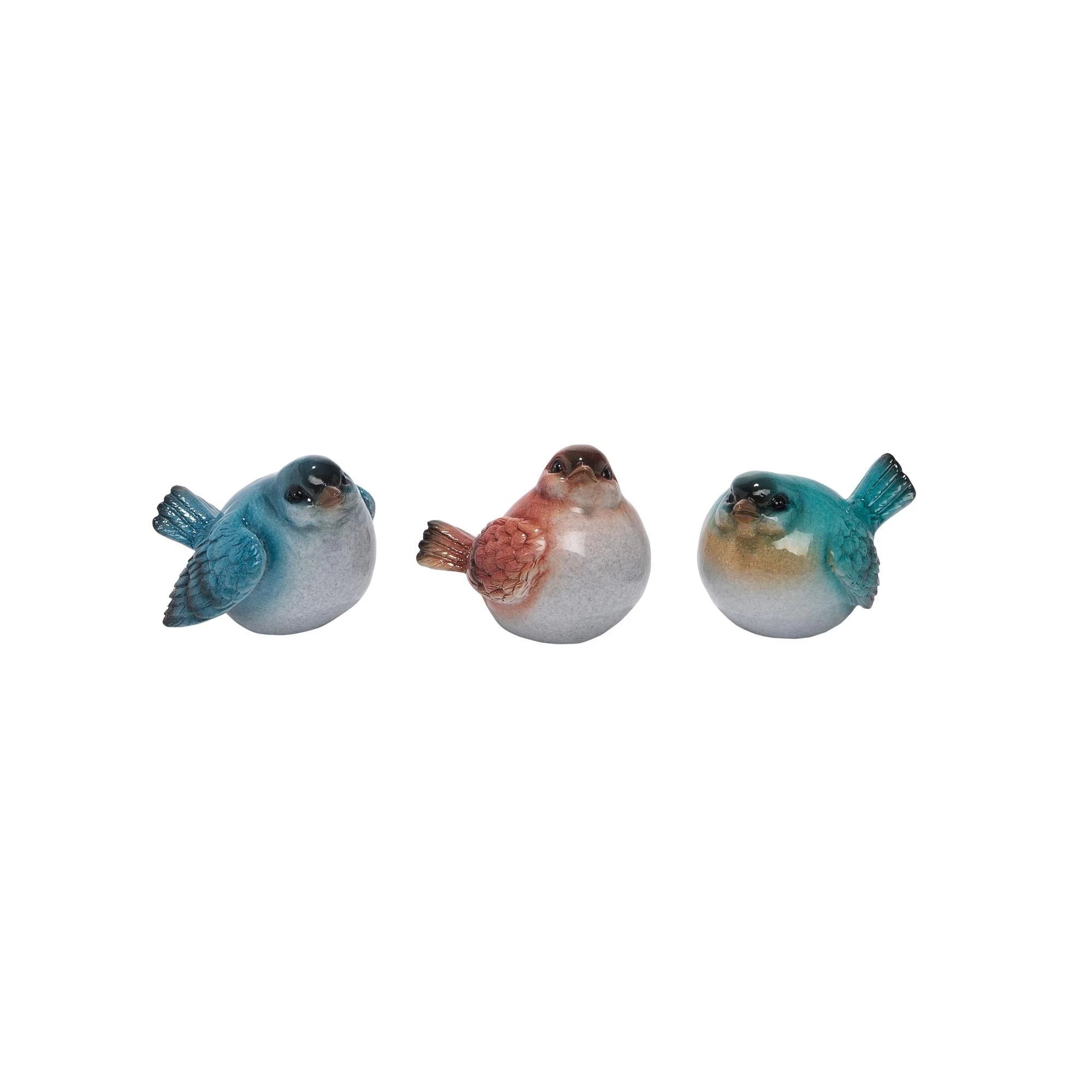 Transpac Resin Round Bird Figurine