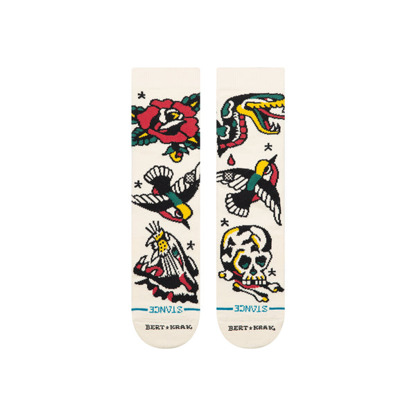 STANCE Mens Bert Krak X Stance Crew Socks
