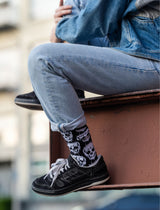 Stance Mens Static Skull Crew Socks