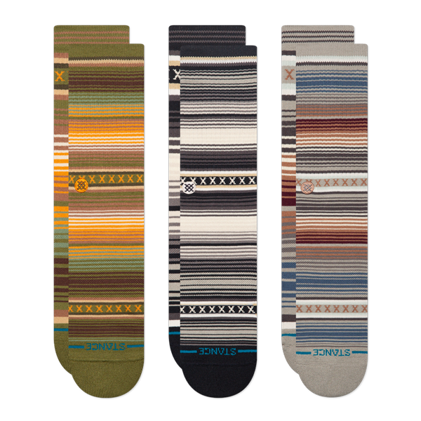 Stance Mens Curren Cotton Crew Socks - 3 Pack