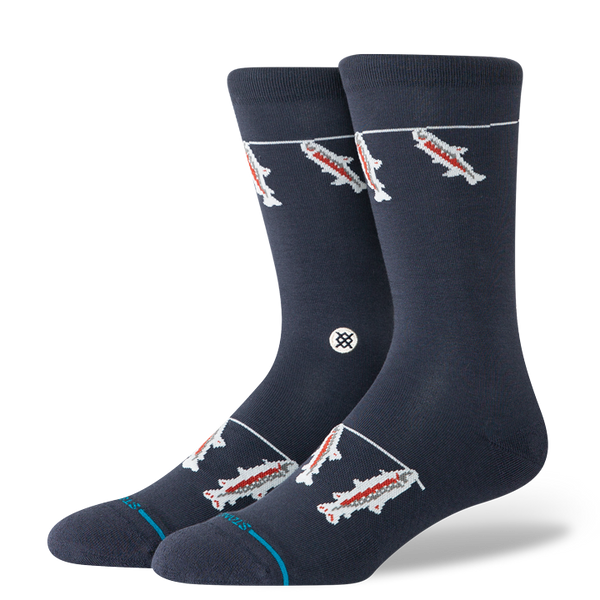 Stance Mens Gone Fishin Cotton Crew Light Cushion Socks
