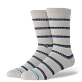 Stance Mens Ribbed Multistripe Cotton Crew Light Cushion Socks