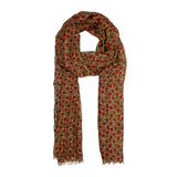 Patricia Nash Ochre Vegan Tan Trim Scarf