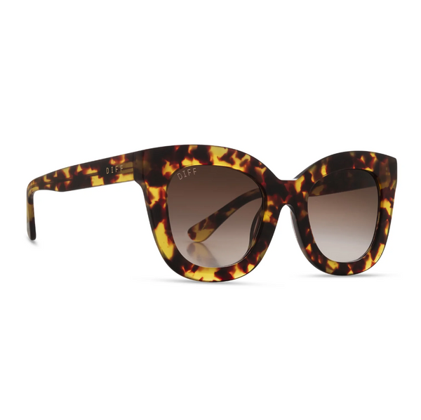 DIFF Charitable Eyewear Noemi - Amber Tortoise Brown Gradient - Non-Polarized Sunglasses