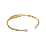 Nadri Floating Cubic Zirconia Gold Hinge Bracelet