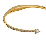 Nadri Floating Cubic Zirconia Gold Hinge Bracelet