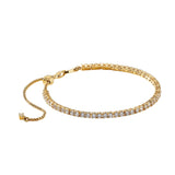 Nadri Love All Gold Adjustable Tennis Bracelet