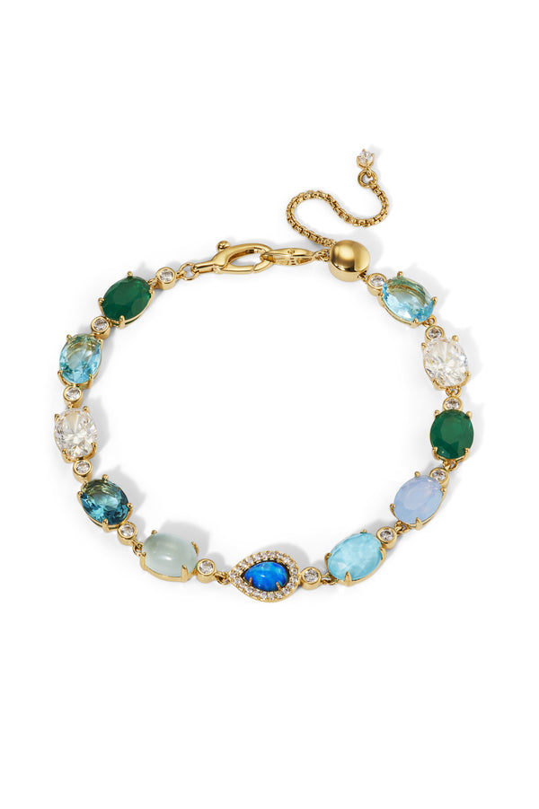 Nadri Blue Lagoon Line Bracelet
