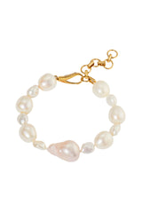 Nadri London Baroque Freshwater Pearl Line Bracelet