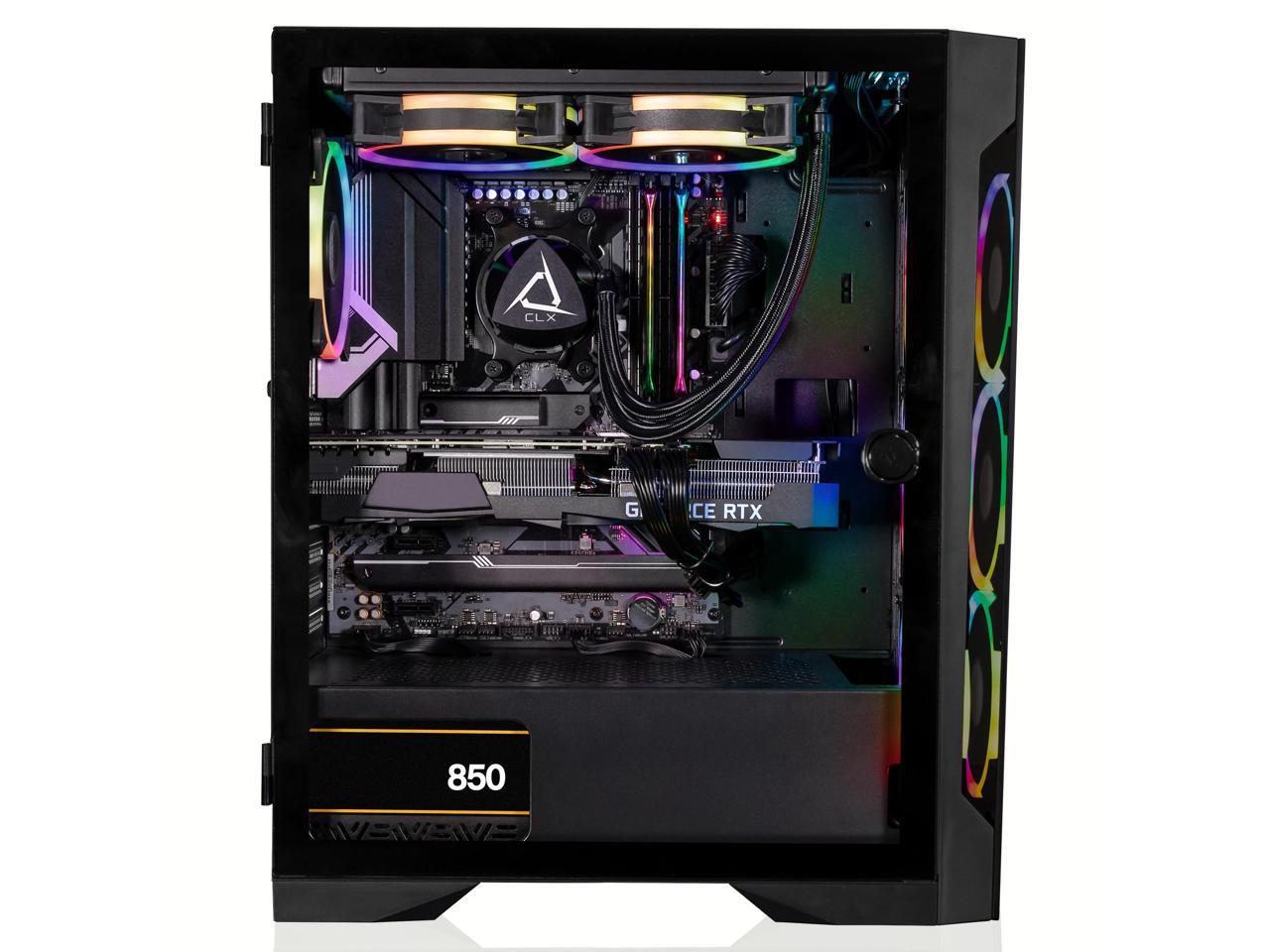 CLX SET VR-Ready Gaming Desktop - AMD Ryzen 9 7900X 4.7GHz 12-Core Processor, 32GB DDR5 Memory, GeForce RTX 4070 Ti 12GB GDDR6X Graphics 1TB NVMe M.2 SSD, 4TB HDD, WiFi, Win 11 Home 64-bit