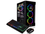 CLX SET VR-Ready Gaming Desktop - AMD Ryzen 9 7900X 4.7GHz 12-Core Processor, 32GB DDR5 Memory, GeForce RTX 4070 Ti 12GB GDDR6X Graphics 1TB NVMe M.2 SSD, 4TB HDD, WiFi, Win 11 Home 64-bit