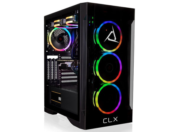 CLX SET VR-Ready Gaming Desktop - AMD Ryzen 9 7900X 4.7GHz 12-Core Processor, 32GB DDR5 Memory, GeForce RTX 4070 Ti 12GB GDDR6X Graphics 1TB NVMe M.2 SSD, 4TB HDD, WiFi, Win 11 Home 64-bit