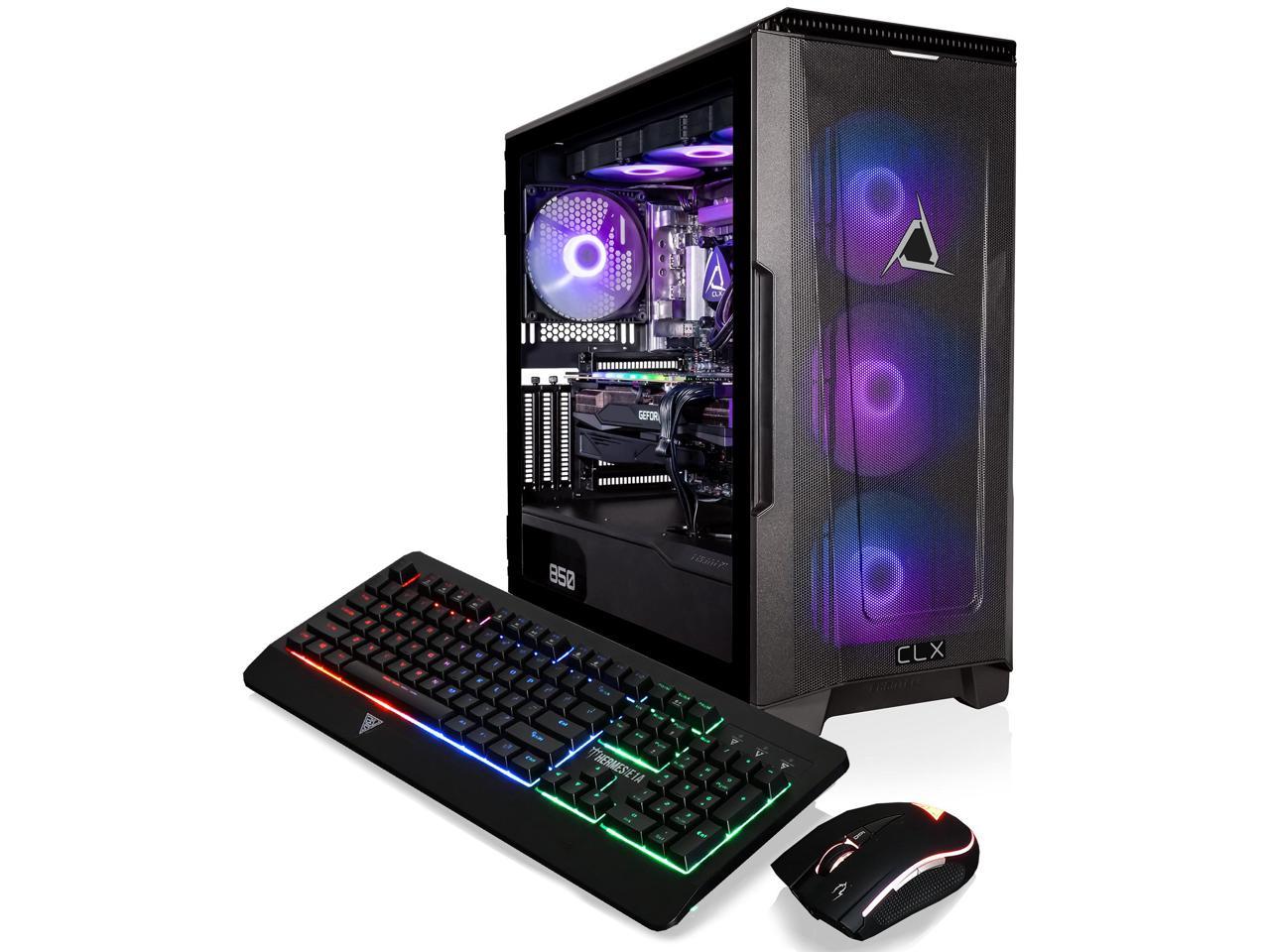 CLX SET VR-Ready Gaming Desktop - Intel Core i9 13900KF 3GHz 24-Core Processor, 32GB DDR5 Memory, GeForce RTX 4070 Ti 12GB GDDR6X Graphics 1TB NVMe M.2 SSD, 4TB HDD, WiFi, Win 11 Home 64-bit