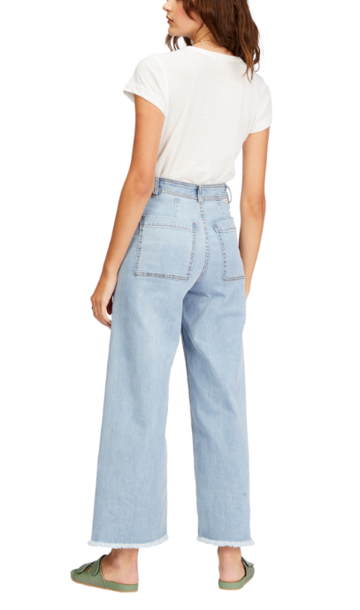 Billabong Womens Free Fall Indigo Wide-Leg Jeans
